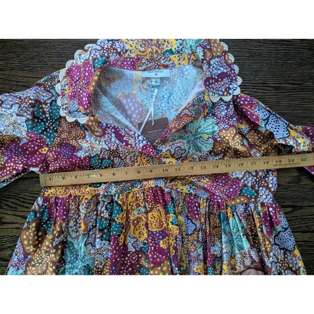 NEW!! Kika Vargas x Target Anemone Floral Mini Dress Womens Size S Oversized - Picture 10 of 11
